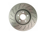 Brembo Brake Rotors (Front pair) Mercedes without sport brake retrofit; Cross drilled and slotted; 350mm x 32mm