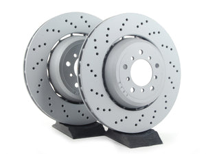 Zimmerman Brake Rotors (Rear Pair) Mercedes; 330mm  Cross drilled and slotted