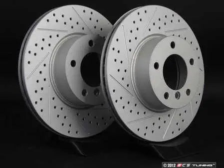 Zimmerman Brake Rotors (Rear pair) BMW with MSport package;without MSport brakes 330mm x 20mm; Cross drilled